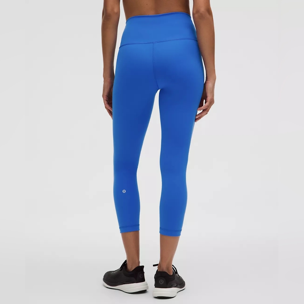 NWT Lululemon Wunder Train High-Rise Crop 23", Cerulean Blue Size 8